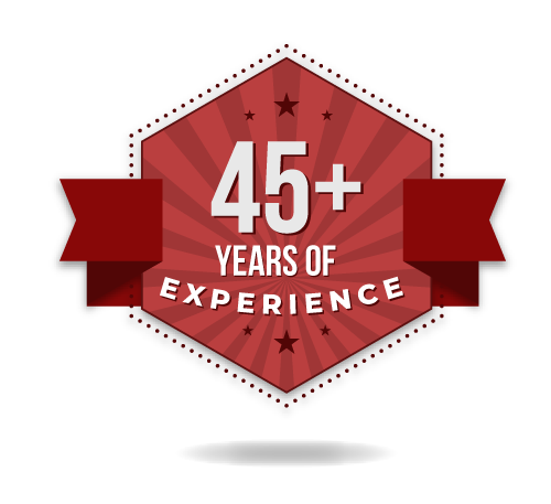 45 + Years Of Experience